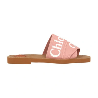 Shop Chloé Woody Sandals In Delicate Pink