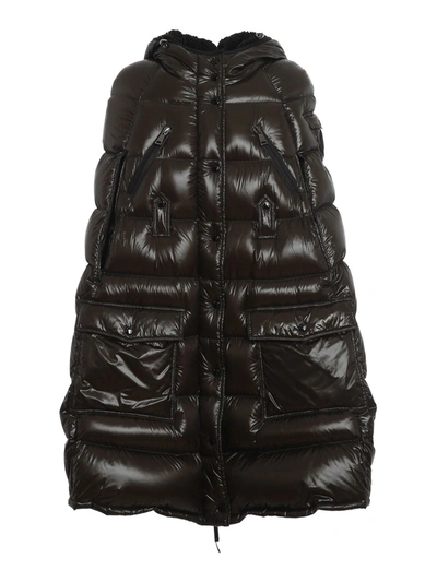Shop Moncler Congloue Cape In Green