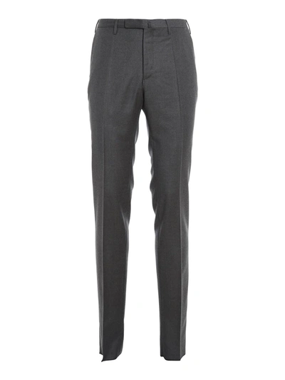 Shop Incotex Virgin Wood Trousers In Grey