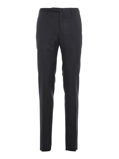 Shop Incotex Virgin Wood Trousers In Grey