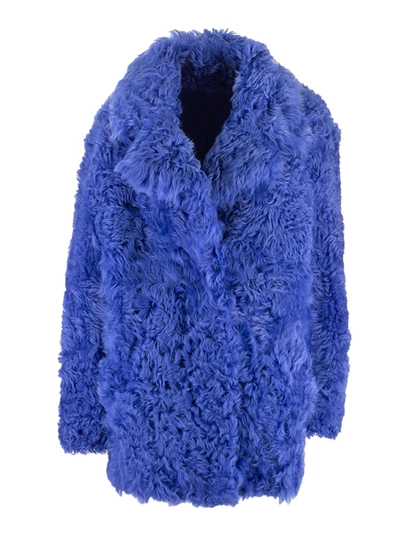 Shop Off-white Shearling Fur In Blue