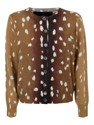 Shop Marc Jacobs The Printed Cardigan In Brown