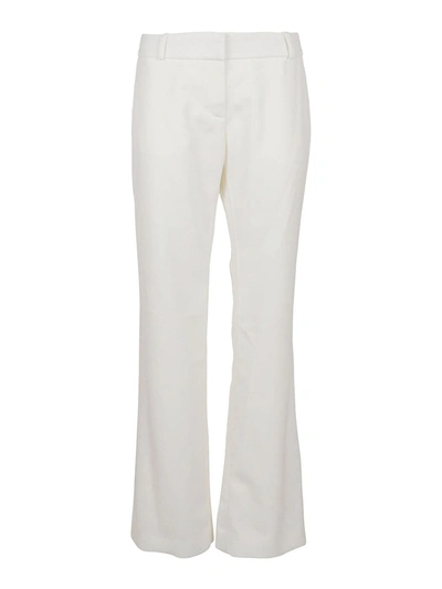 Shop Balmain Cotton Trousers In White