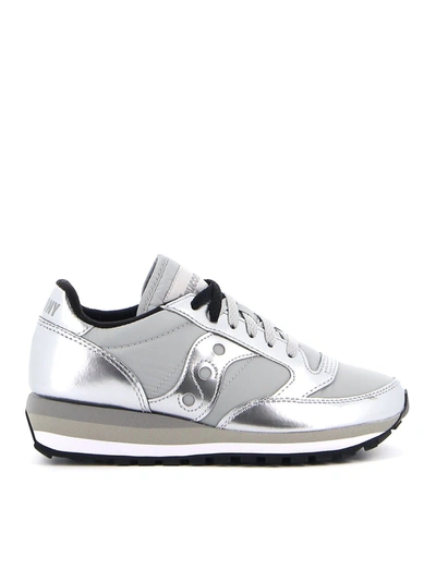 Shop Saucony Jazz Triple Sneakers In Silver Color