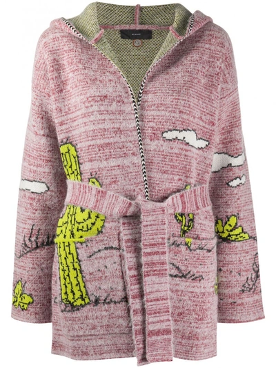 Shop Alanui Snoopy Needles Motel Cashmere Cardigan In Multicolor