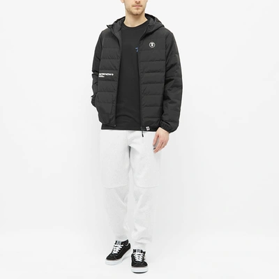 Shop Aape By A Bathing Ape Aape Logo Lightweight Down Jacket In Black