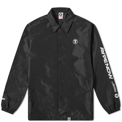 Shop Aape By A Bathing Ape Aape Lightweight Logo Coach Jacket In Black