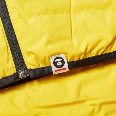 Shop Aape By A Bathing Ape Aape Logo Lightweight Down Jacket In Yellow