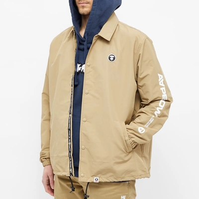 Shop Aape By A Bathing Ape Aape Lightweight Logo Coach Jacket In Brown