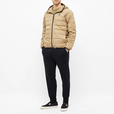 Shop Aape By A Bathing Ape Aape Logo Lightweight Down Jacket In Brown