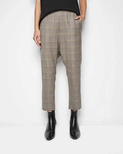 Shop Nili Lotan Delancy Pant In Grey/black/tan Plaid