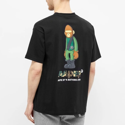 Shop Aape By A Bathing Ape Aape Boxy Fit Aape Tee In Black