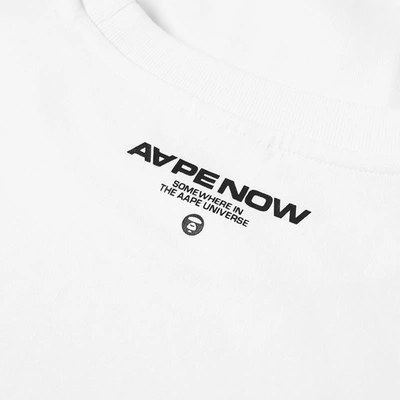 Shop Aape By A Bathing Ape Aape Long Sleeve Logo Arm Tee In White