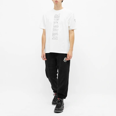 Shop Moncler Grenoble Vertical Logo Tee In White