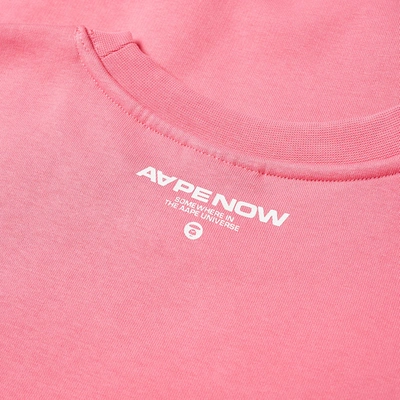 Shop Aape By A Bathing Ape Aape Logo Arm Crew Sweat In Pink