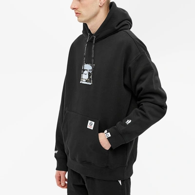 Shop Aape By A Bathing Ape Aape Head Box Popover Hoody In Black