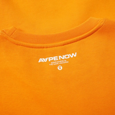 Shop Aape By A Bathing Ape Aape Logo Arm Crew Sweat In Orange