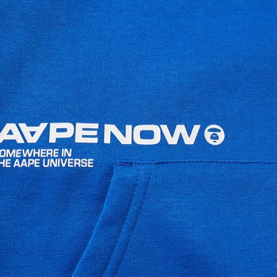 Shop Aape By A Bathing Ape Aape Back Logo Popover Hoody In Blue