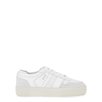 Shop Axel Arigato Platform White Panelled Sneakers