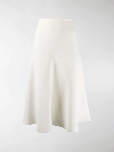 Shop Valentino A-line Midi Skirt In White