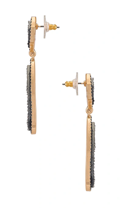 Shop Baublebar Moonlight Druzy Drop Earrings In Metallic Black