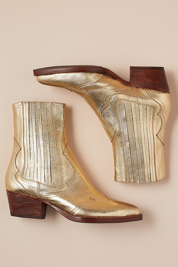 Hudson London Anthropologie X Hudson Cowboy Boots In Gold | ModeSens