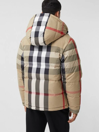Burberry Kids Reversible Check Puffer Jacket In Archive Beige/black