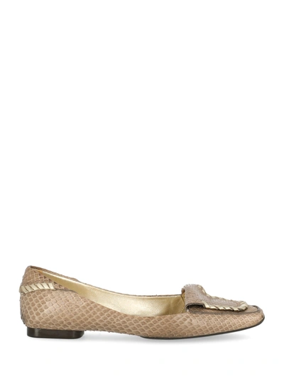 Pre-owned Roger Vivier Ballet Flats In Beige