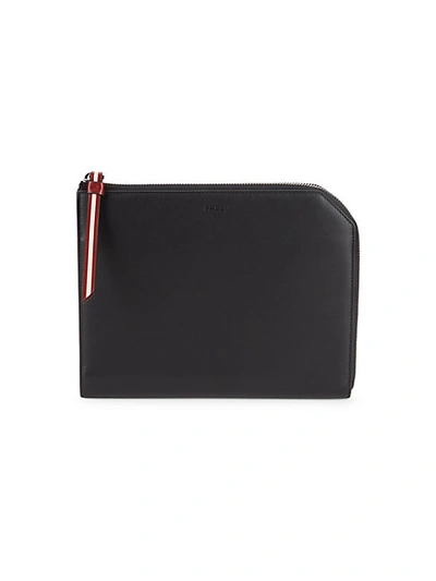 Shop Bally Leather Travel Wallet In Black
