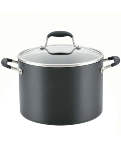 Shop Anolon Advanced Home Hard-anodized Nonstick 10-qt. Wide Stockpot In Onyx