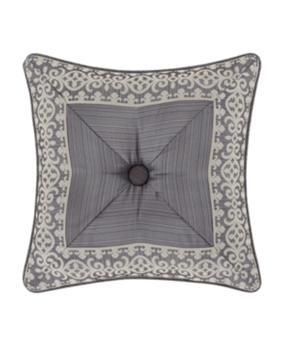 J Queen New York Houston Embellished Decorative Pillow, 18" X 18" In Charcoal