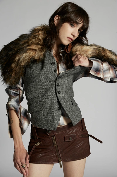 Shop Dsquared2 Women Vest In Grey