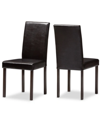 Furniture Dunxie Dining Chair (set Of 2) In Dark Brown