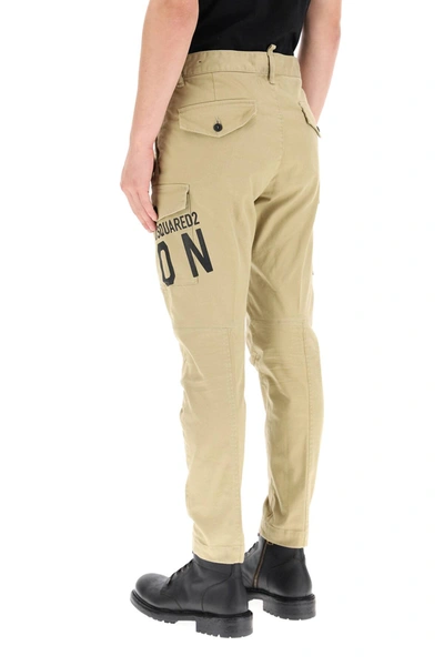 Shop Dsquared2 Sexy Cargo Twill Pants In Beige
