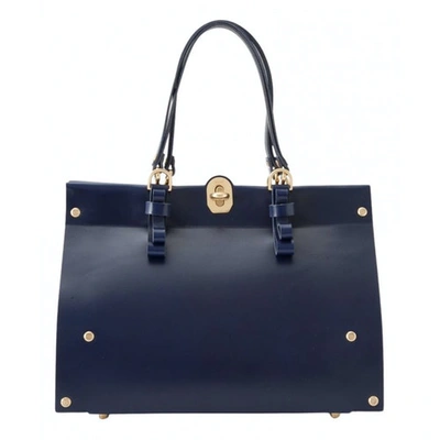 Pre-owned Niels Peeraer Blue Leather Handbag