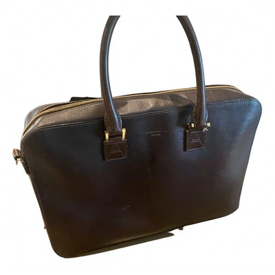 Pre-owned Aspinal Of London Leather Satchel In Brown