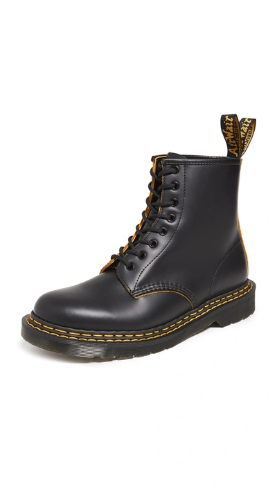 Shop Dr. Martens' 1460 8-eye Double Stitch Boots In Black/yellow