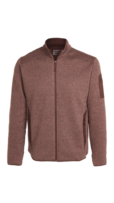 Shop Arc'teryx Covert Fleece Cardigan In Axiom Heather