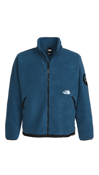 Shop The North Face Nse Pumori Recycled Fleece Jacket In Blue Wing Teal