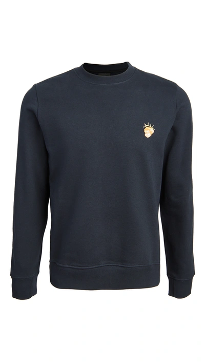 Shop Ps By Paul Smith Regular Fit Monkey Sweatshirt In Dark Navy