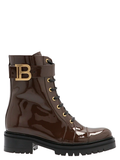 Shop Balmain Women's Brown Ankle Boots