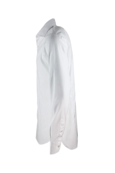 Shop Barba Men's White Cotton Shirt