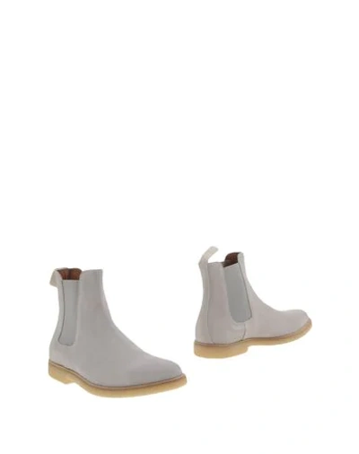Shop Common Projects Ankle Boots In Light Grey