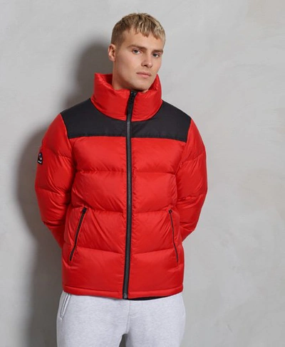 Superdry Men's Sportstyle Code Down Puffer Jacket Red / High Risk Red |  ModeSens