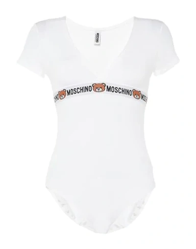 Shop Moschino Bodysuits In White