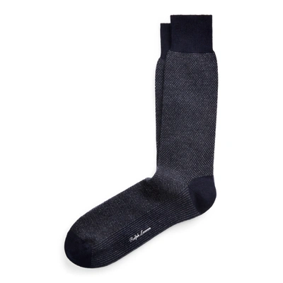 Polo Ralph Lauren Cashmere-blend Dress Socks In Navy