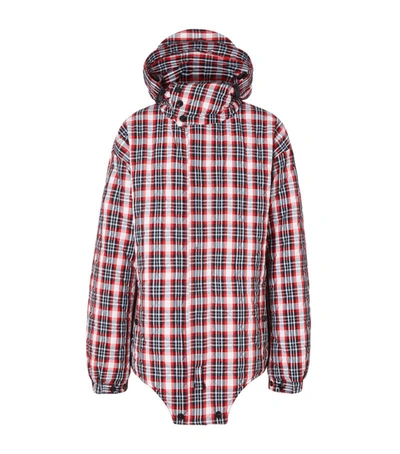 Shop Burberry Diamond Quilted Check Parka