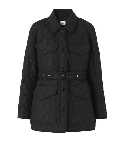 Shop Burberry Diamond-quilted Field Jacket