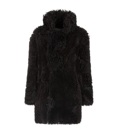 Shop Dolce & Gabbana Double-breasted Shearling Coat