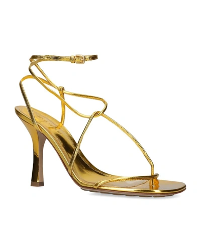 Shop Bottega Veneta Leather Bv Line Sandals 90